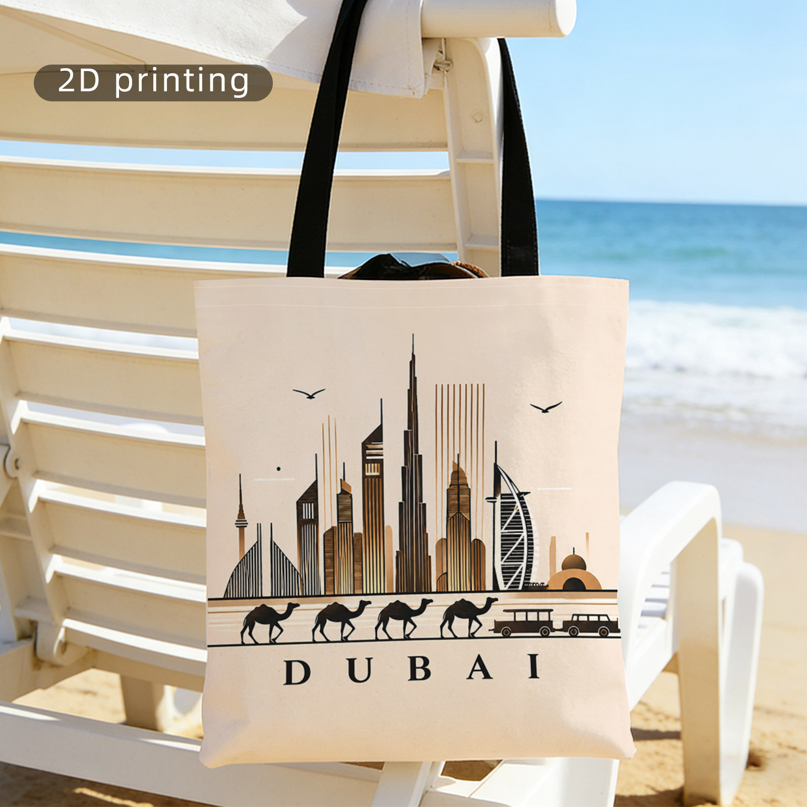 Women Bags Dubai - Pattern Printing Handbag Large Capacity Shoulder
