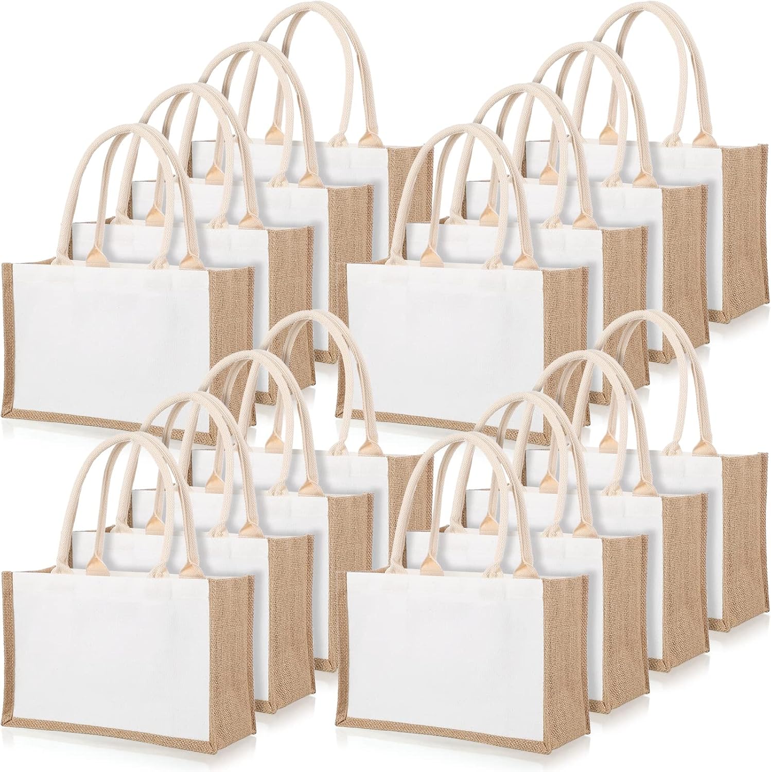 16 Pack Burlap Tote Bags Jute  – обзор и цена Women Bags For Eid