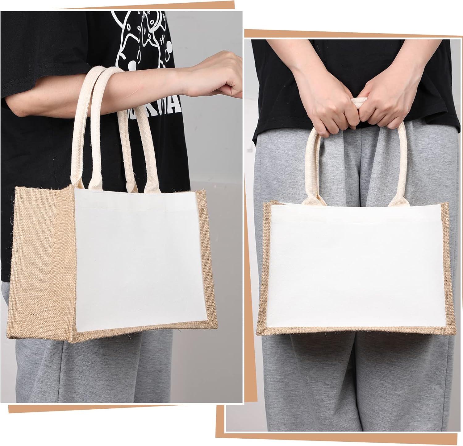 16 Pack Burlap Tote Bags Jute  – обзор и цена Women Bags For Eid