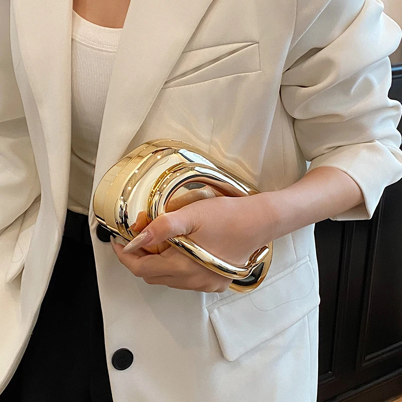 Gold Closure Box Clutch Bag wo – обзор и цена Women Bags Gold