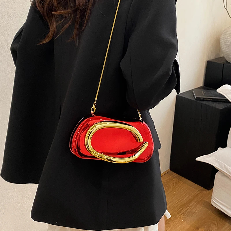 Gold Closure Box Clutch Bag wo – обзор и цена Women Bags Gold