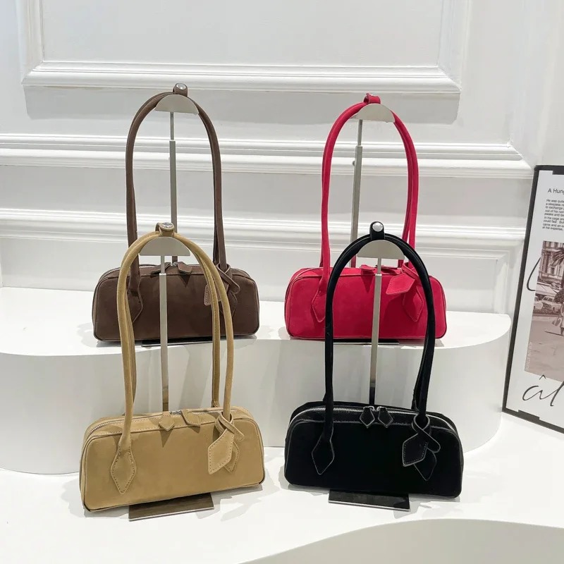 Faux Suede Zipper Solid Color  – обзор и цена Women Bags Discount