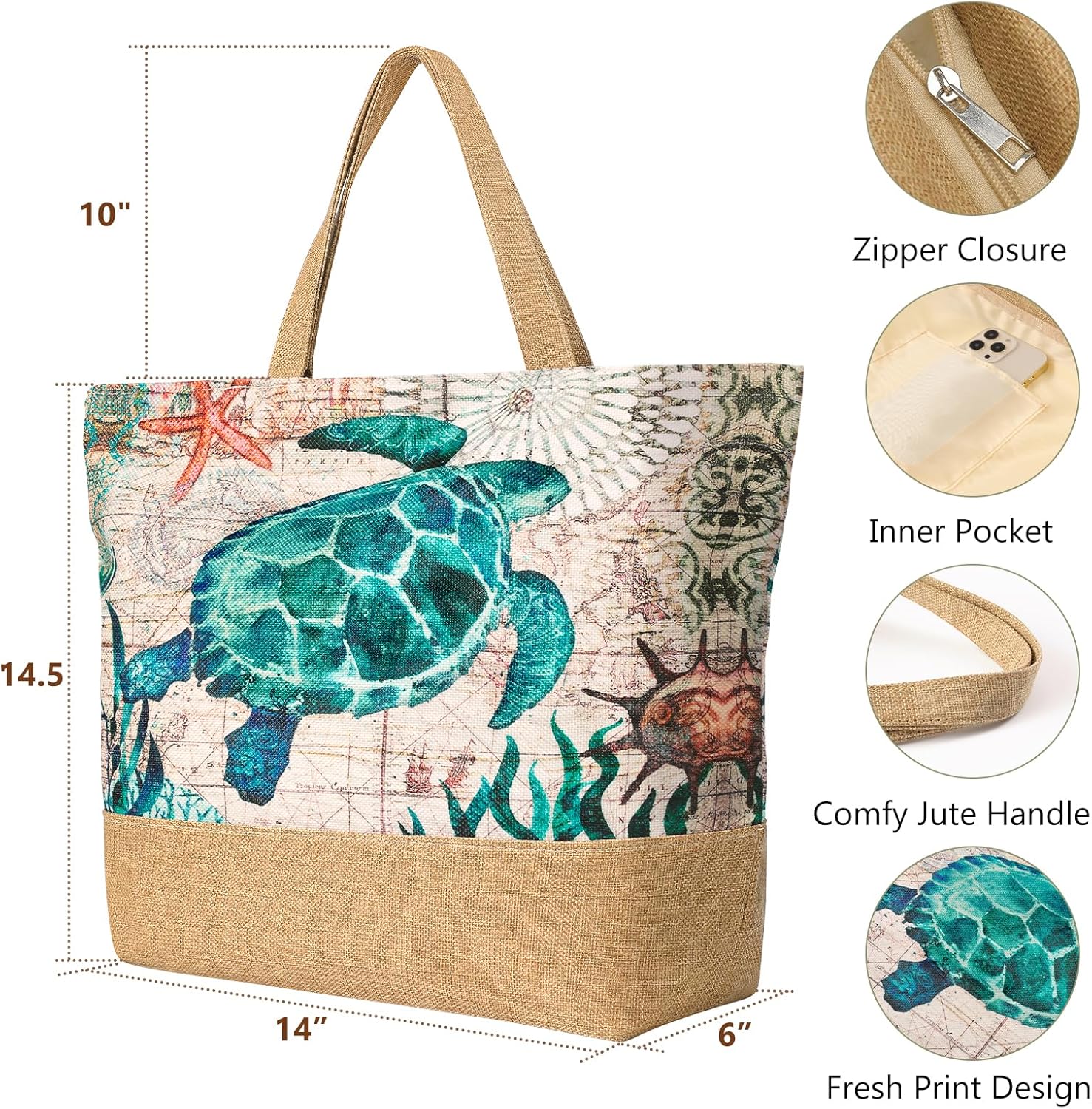 Large Beach Bag for Women with – обзор и цена Women Bags Large