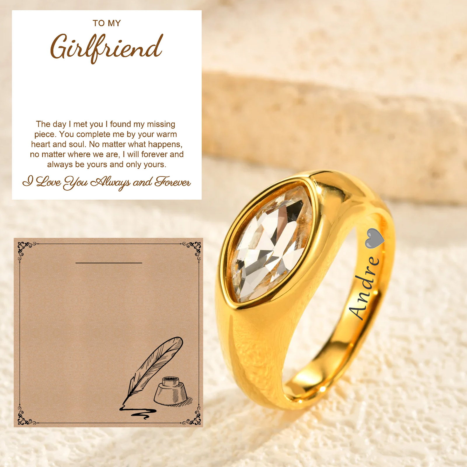 Custom Couple Rings Gift with  – обзор и цена Women Bags Discount
