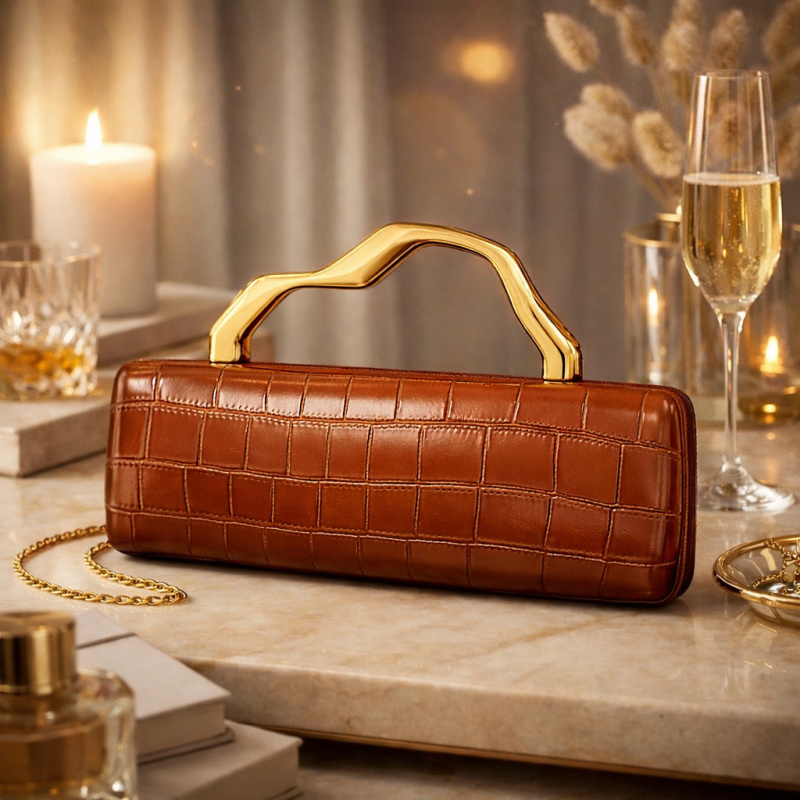 Black Crocodile Pattern Evenin – обзор и цена Women Bags Gold