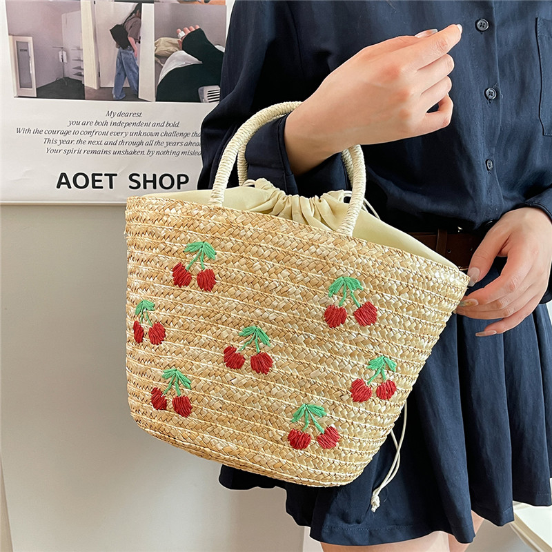 New Straw Fruit Embroidery Str – обзор и цена Women Bags Discount