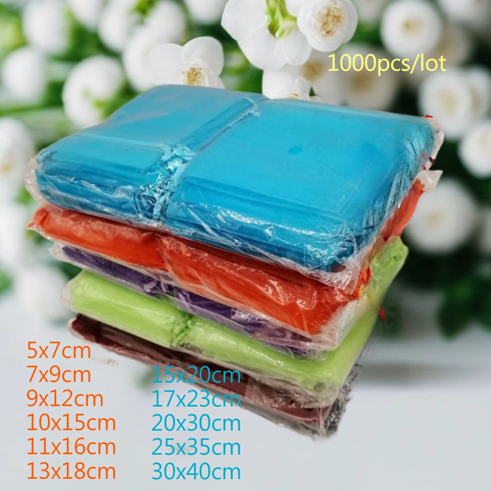 11 Sizes 1000pcs Organza Gift  – обзор и цена Women Bags For Eid