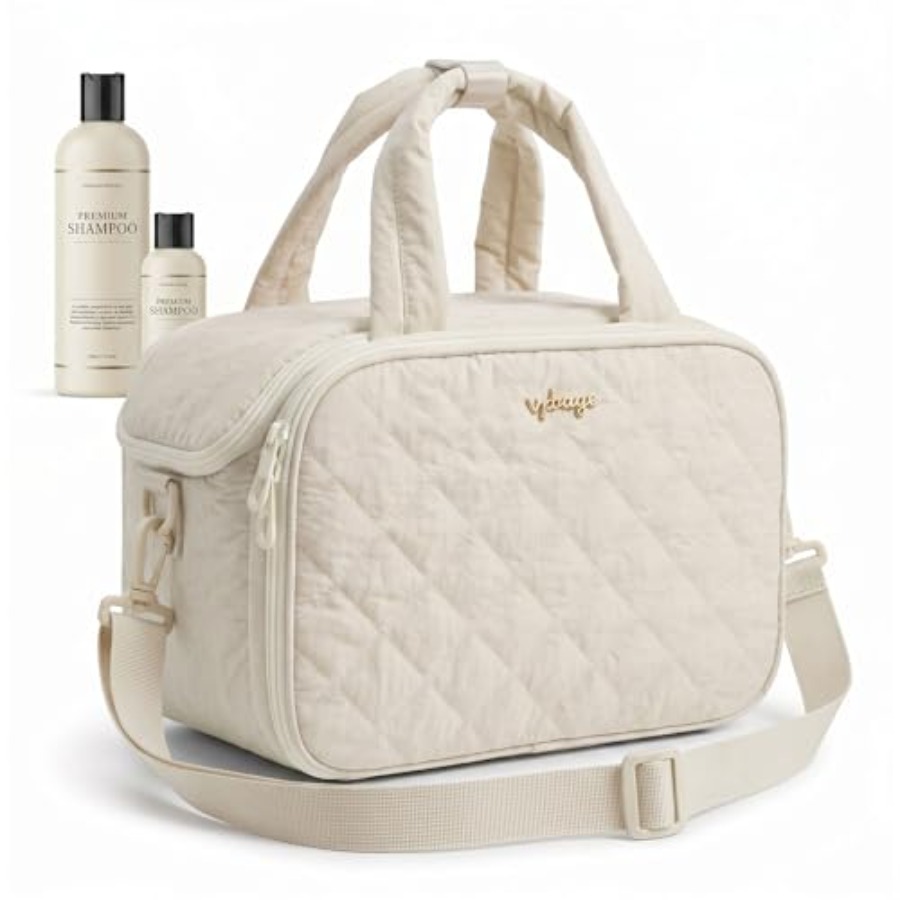Large Quilted Toiletry Bag for – обзор и цена Women Bags Large