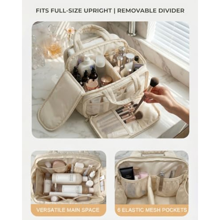Large Quilted Toiletry Bag for – обзор и цена Women Bags Large