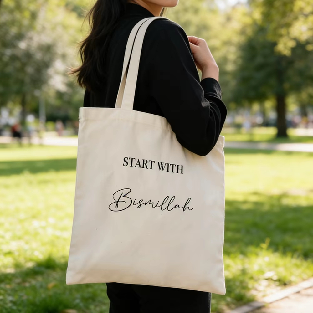 Start with Bismillah Tote Bag  – обзор и цена Women Bags For Eid