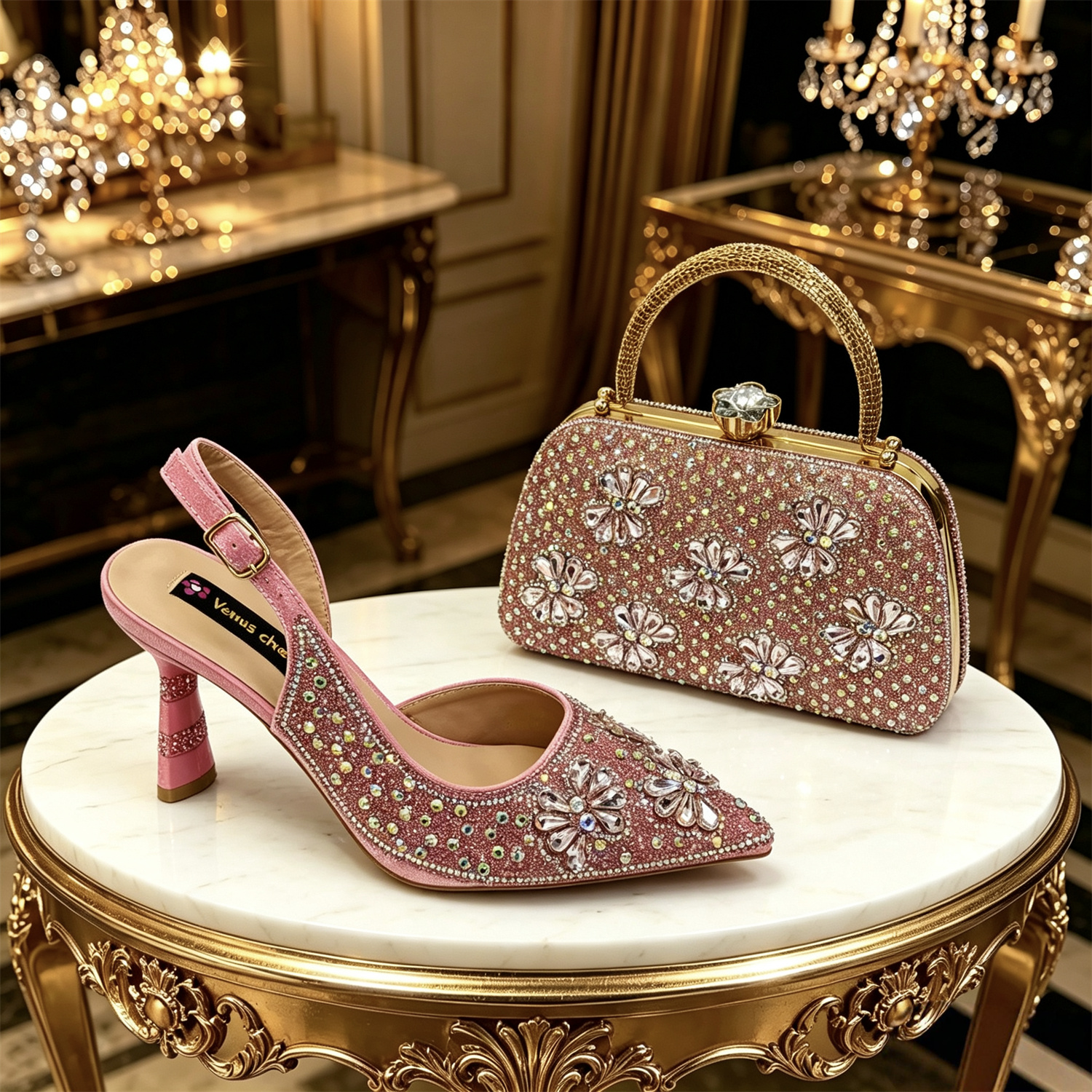Venus Chan Gold Pointed Toe Rh – обзор и цена Women Bags Gold